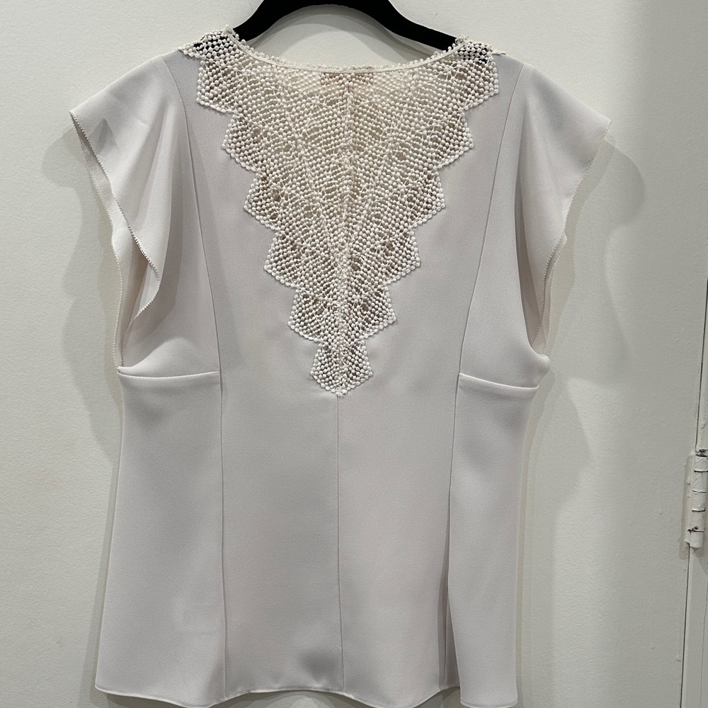 Rebecca Taylor White Beaded Blouse - Picture 3 of 6